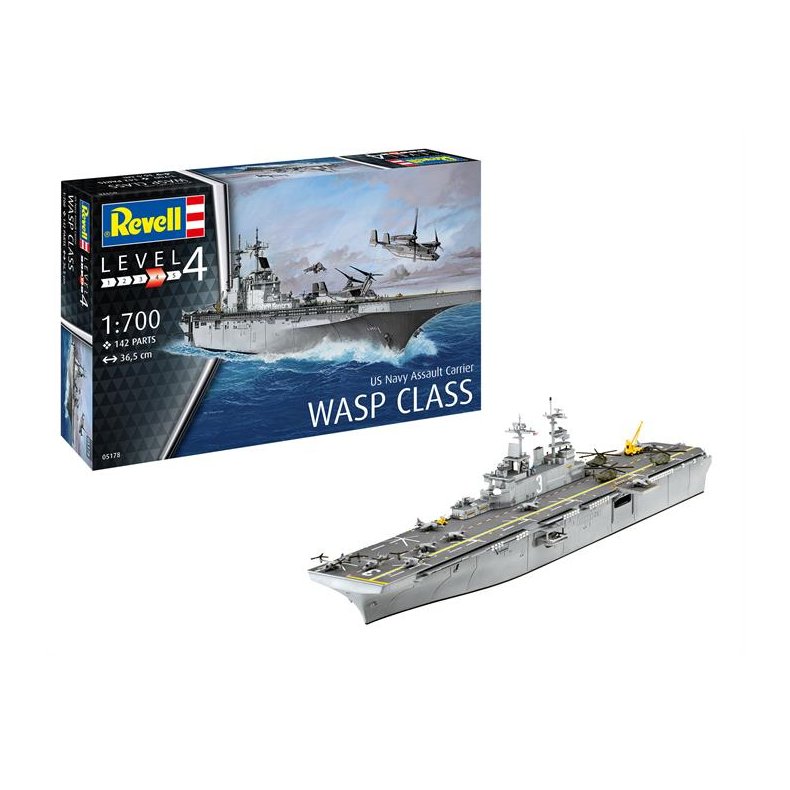 Assault Carrier USS WASP CLASS - 1:700 - Revell