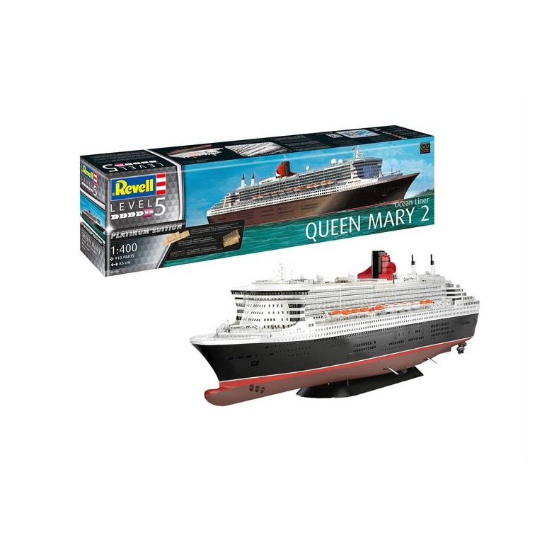 Queen Mary 2 (superdetaljeret model med fototsede metaldele) - LIMITED EDITION - 1:400 - Revell