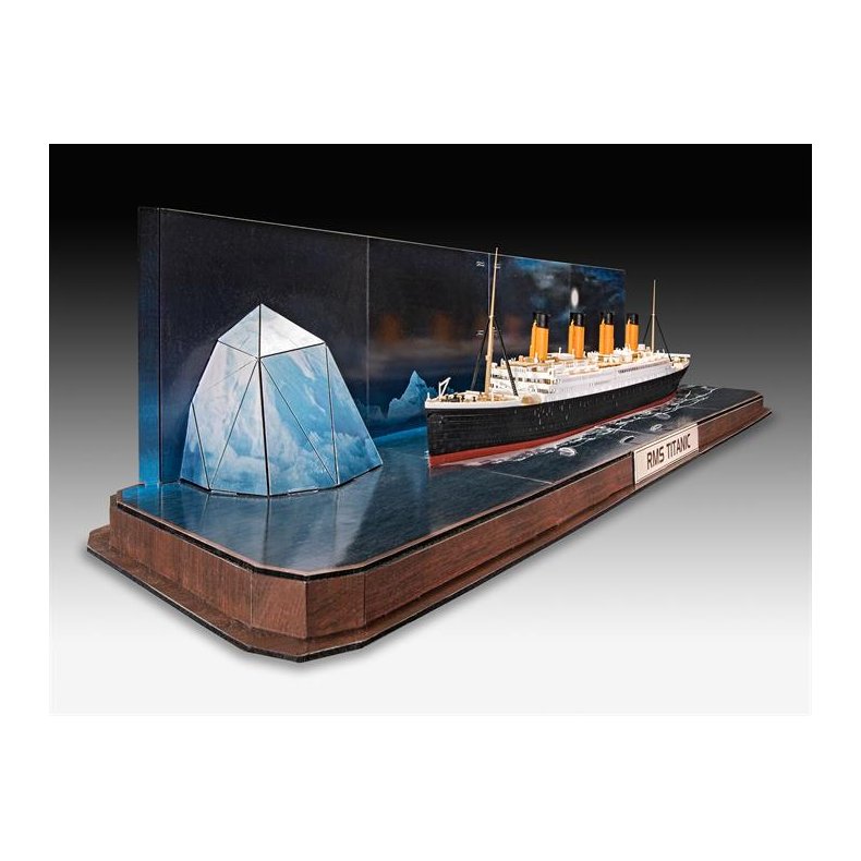 RMS TITANIC - 1:600 - "easy-click system" + 3D Puzzle (isbjerg diorama) - Revell