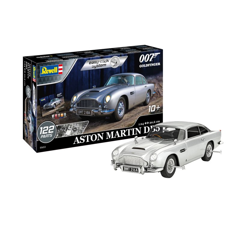 Gift-Set: James Bond 007 "Goldfinger": Aston Martin DB5 - 1:24 - "easy-click system" - Revell