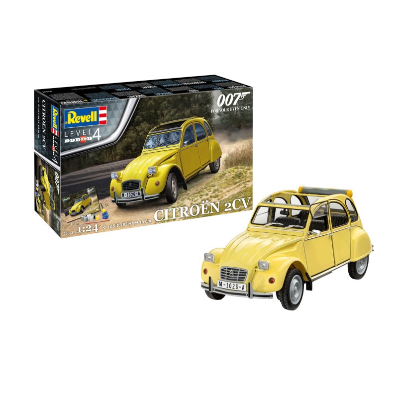 Gift-Set: James Bond 007 "For Your Eyes Only": Citroen 2CV - 1:24 - Revell