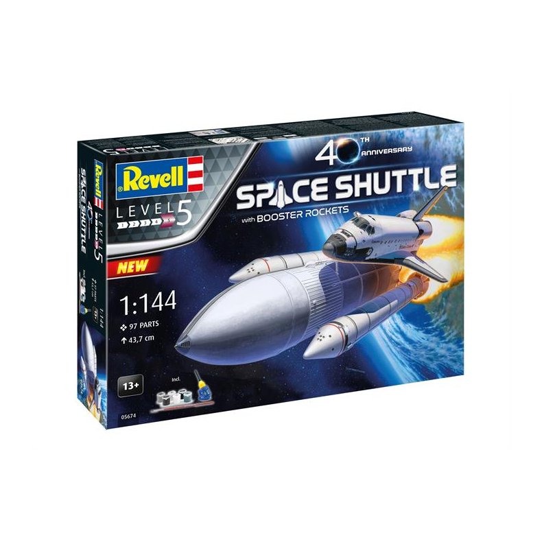 Gift-Set: Space Shuttle &amp; Booster Rockets, 40th Anniversary - 1:144 - Revell