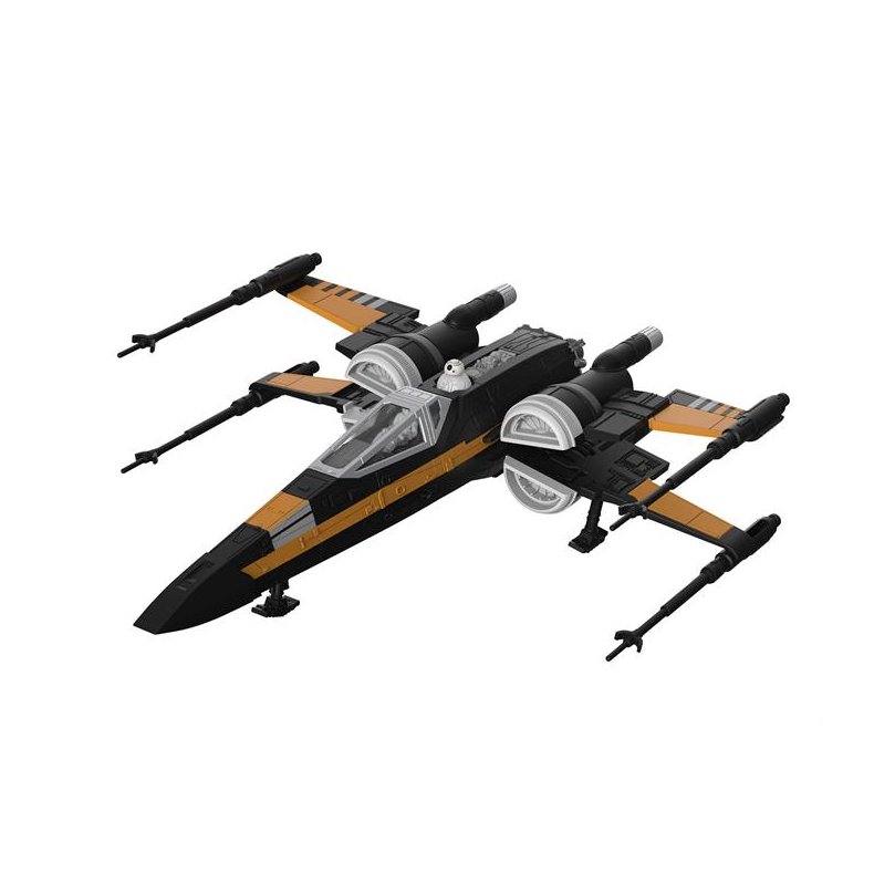 STAR WARS Poe's Boosted X-Wing Fighter m/lys &amp; lyd - 1:78 - "Build  &amp; Play model kit" - Revell