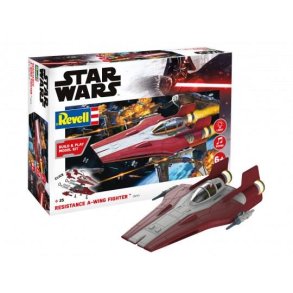 STAR WARS Resistance A-wing Fighter, red, m/lys & lyd - 1:44 - 