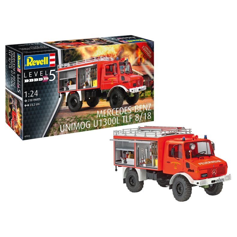 Mercedes-Benz Unimog U1300L TLF 8/18 - Limited Edition - 1:24 - Revell