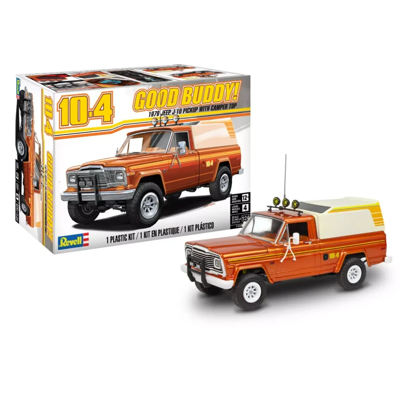 1979 Jeep J-10 pickup with camper top - 1:24 - Revell-Monogram