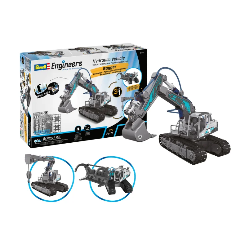 Hydraulic Excavator 3in1 - 1:24 - "Engineers - Build to discover" - Revell
