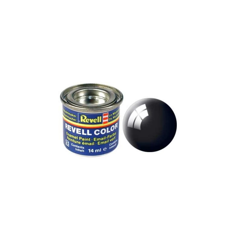 (07) - Black gloss (RAL 9005) - 14 ml - Revell