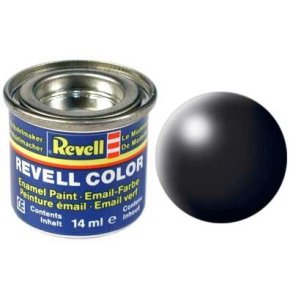 (302) - Black silk mat (RAL 9005) - 14 ml - Revell