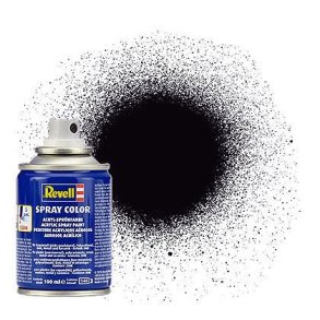 (08) - Spray Color, Black mat (RAL 9011) - 100 ml - Revell