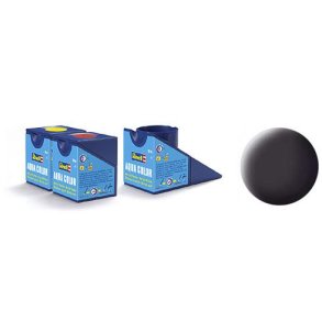 (06) - Aqua Color, Tar black mat (RAL 9021) - 18 ml - Revell