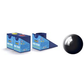 (07) - Aqua Color, Black gloss (RAL 9005) - 18 ml - Revell
