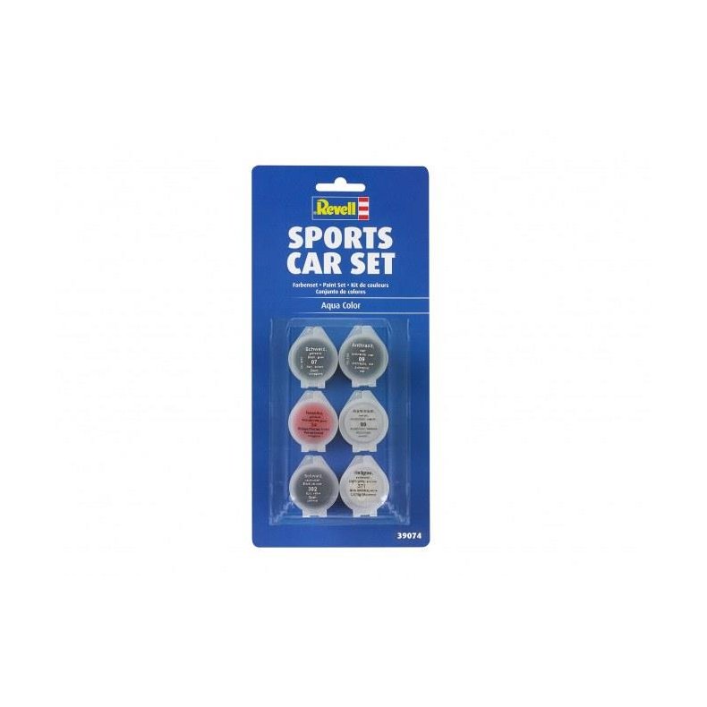 Aqua Color, Sports Car Paint Set - 6x 5 ml - Revell