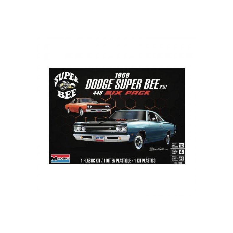 1969 Dodge Superbee (2 'n 1) - 1:24 - Revell-Monogram (US varenummer: 85-4505)