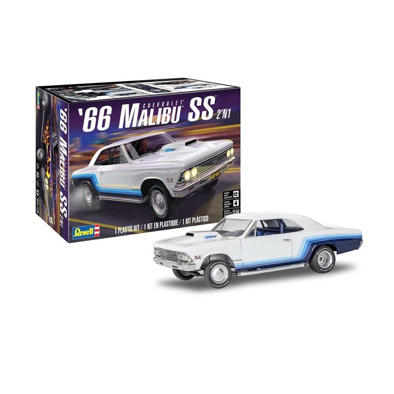 1966 Chevy Malibu SS (2 'n 1) - 1:24 - Revell-Monogram (US varenummer: 85-4520)