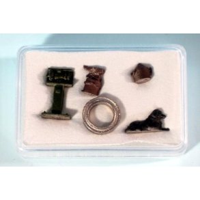 Ambolt, spildoliebeholder, hund m.m.