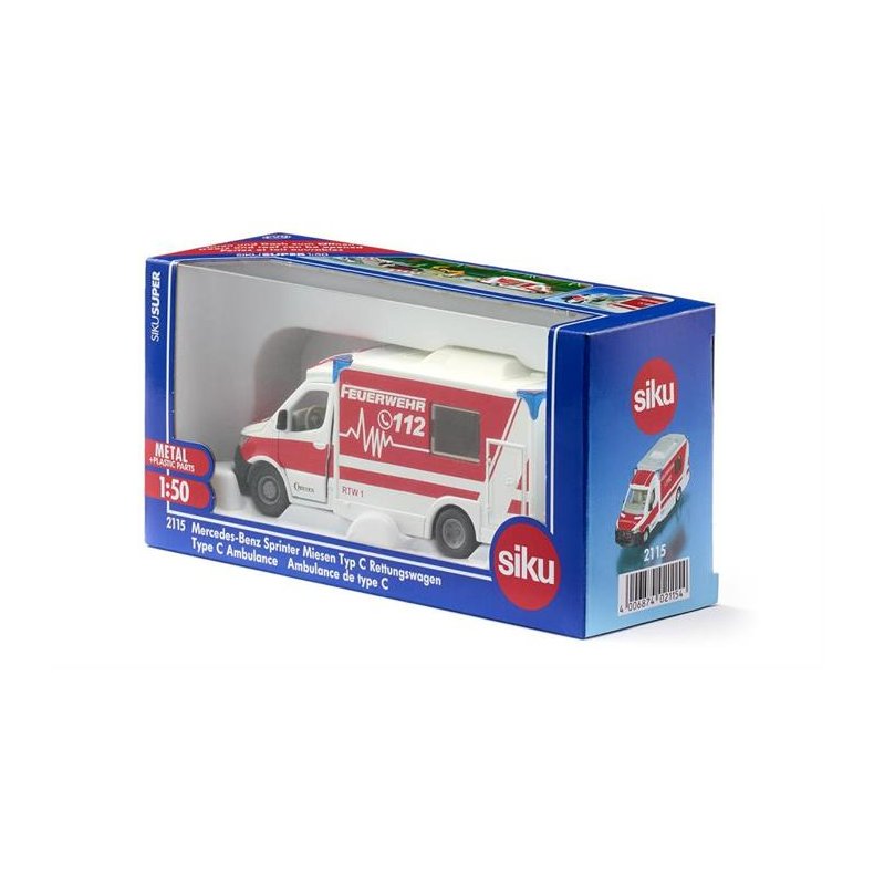 Mercedes-Benz Sprinter Miesen Type C Ambulance - 1:50 - Siku (SIKU SUPER)