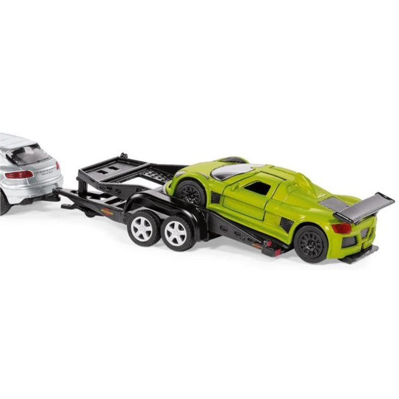Porsche Macan Turbo med trailer og Gumpert Apollo 2009 - 1:55 - Siku (SIKU SUPER)