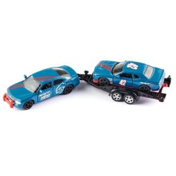 Dodge Charger med trailer og Dodge Challenger SRT Racing - 1:55 - Siku (SIKU SUPER)