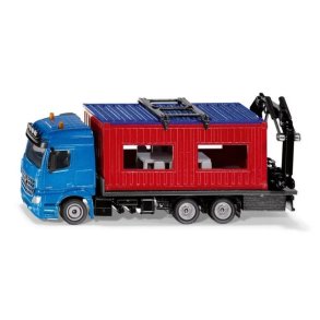 Mercedes-Actros med byggecontainer - 1:50 - Siku (SIKU SUPER)