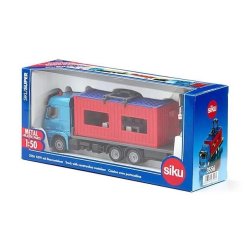 Mercedes-Actros med byggecontainer - 1:50 - Siku (SIKU SUPER)