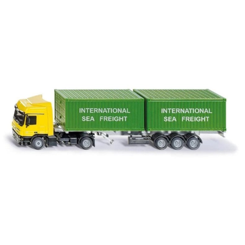 Mercedes-Benz Actros med containertrailer - 1:50 - Siku (SIKU SUPER)