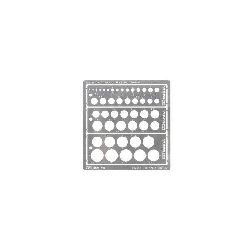 Modeling Template (Round, 1-12.5mm) - Tamiya