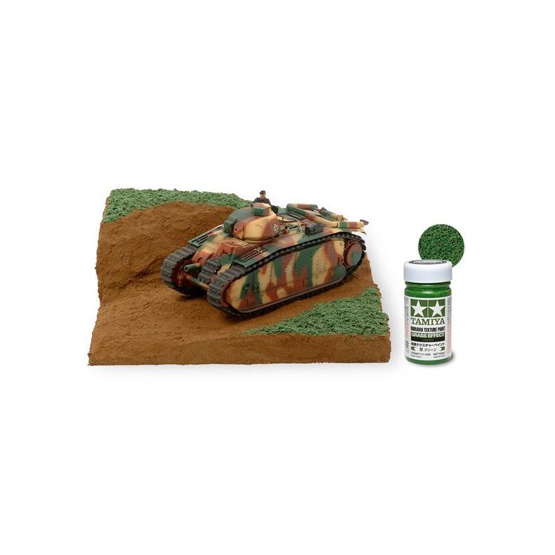 Diorama Texture Paint 100ml - Grass Effect: Green - Tamiya