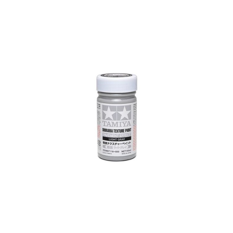 Diorama Texture Paint 100ml - Pavement Effect, Light Gray - Tamiya