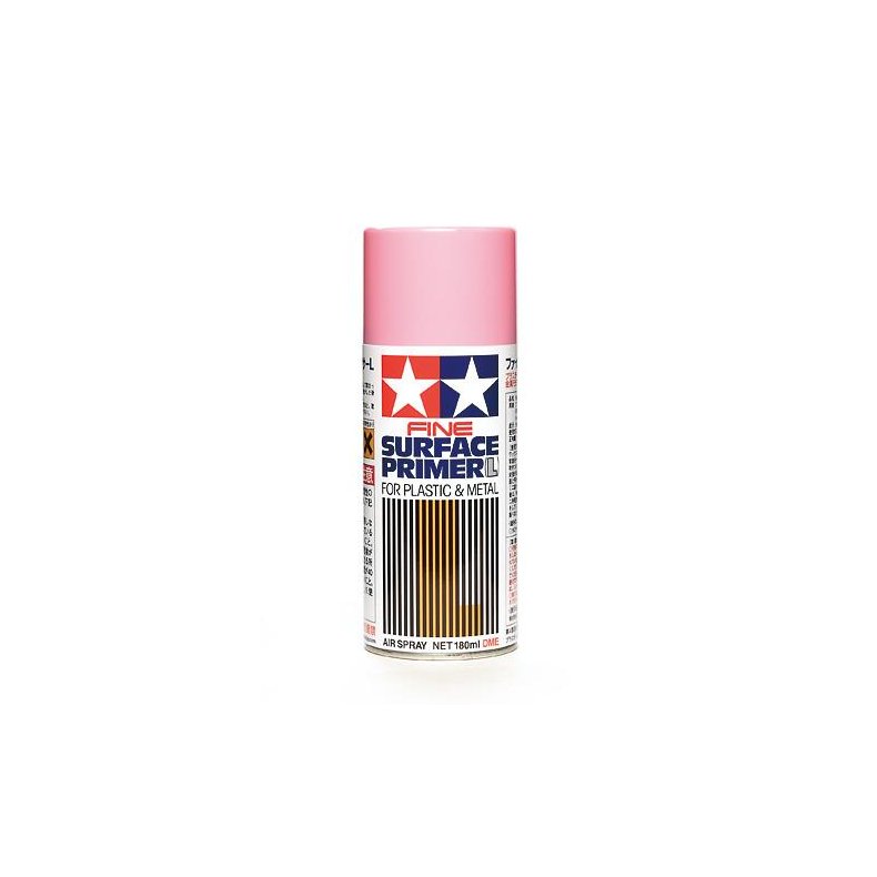 Surface Primer Large for Plastic &amp; Metal (Pink), spray 180 ml - Tamiya