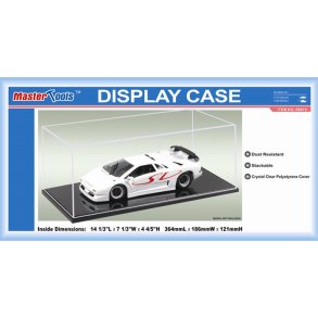 Vitrine / Display Case, 1:18 cars/1:35 military, 364x186x121 mm (uden modelbil) - Trumpeter