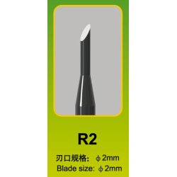 Model mejsel - R2 (rund 2 mm) / Model Chisel - R2 - Trumpeter
