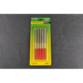5 stk. sm diamantfile / Assorted diamond files set (Grit size150) 3x140mm - Trumpeter