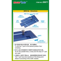 Justerbar T-lineal 5x6 cm, aluminium / Sliding T-square - Trumpeter