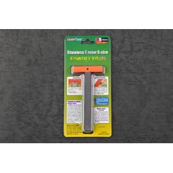 T-lineal 10 cm, rustfri stl / Stainless T Ruler S-size - Trumpeter