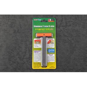 T-lineal 10 cm, rustfri stl / Stainless T Ruler S-size - Trumpeter