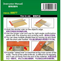 T-lineal 10 cm, rustfri stl / Stainless T Ruler S-size - Trumpeter