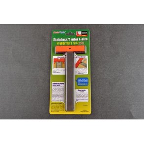 T-lineal 15 cm, rustfri stl / Stainless T Ruler L-size - Trumpeter