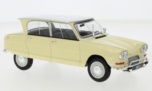 Citroen AMI 6, light yellow/white, 1968 - 1:24 - WhiteBox