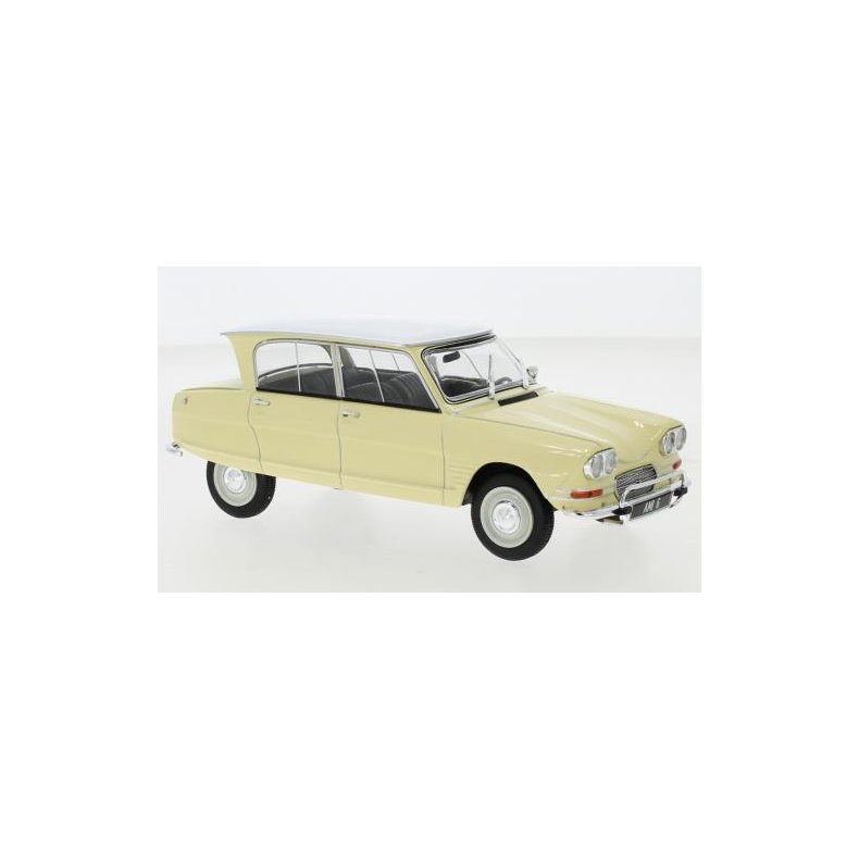 Citroen AMI 6, light yellow/white, 1968 - 1:24 - WhiteBox