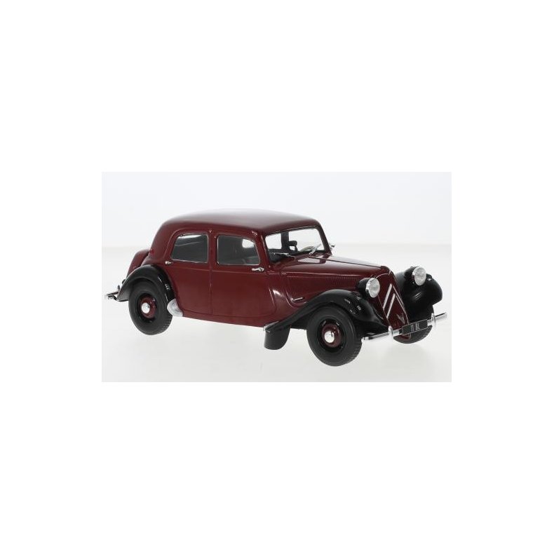 Citroen Traction Avant 11BL, dark red/black, 1952 - 1:24 - WhiteBox