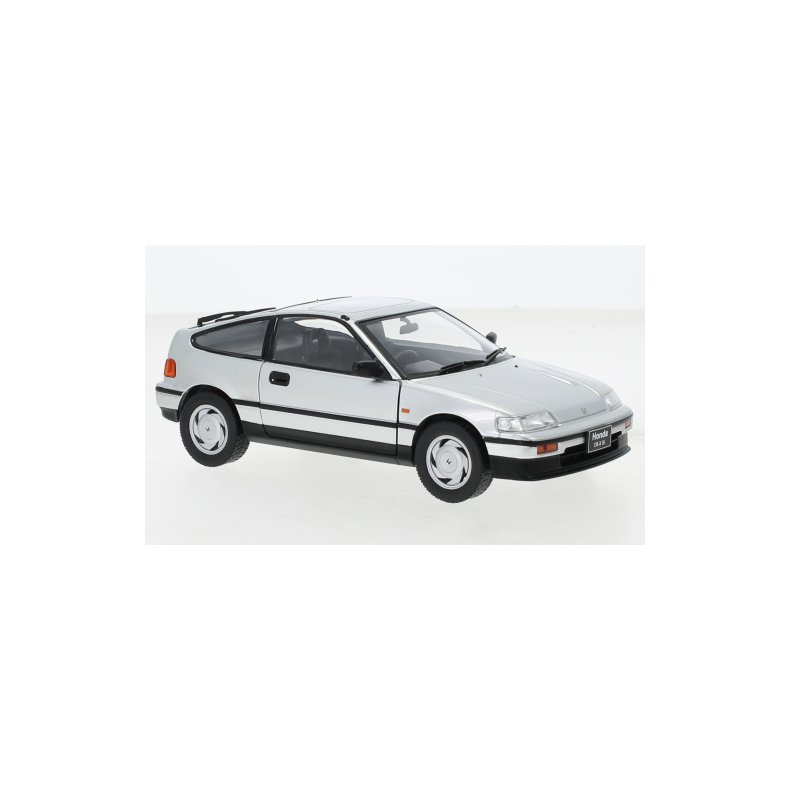 Honda CR-X, silver, RHD (hjre styret), 1987 - 1:24 - WhiteBox