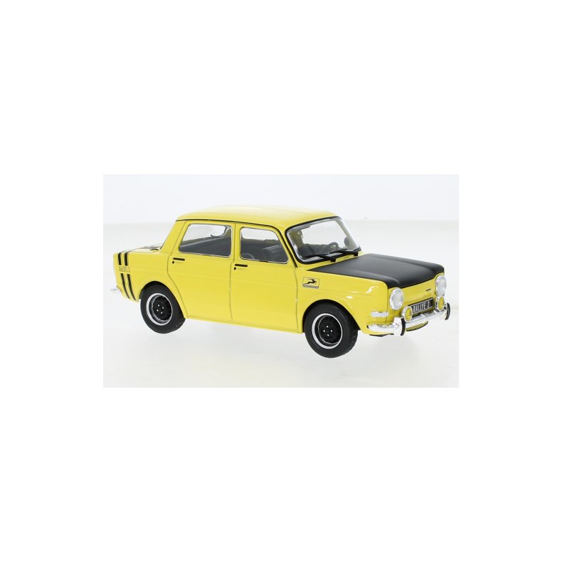 Simca 1000 Rallye 2, yellow/mattblack, 1970 - 1:24 - WhiteBox