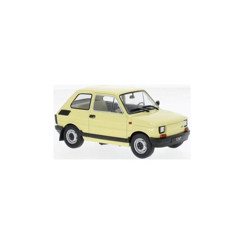 Fiat 126P, yellow, 1985 - 1:24 - WhiteBox