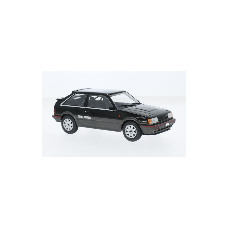 Mazda 323 4WD Turbo, black, 1989 - 1:24 - WhiteBox