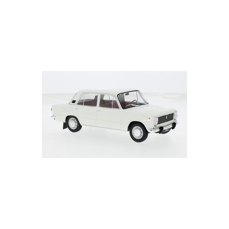 Fiat 124, white, 1970 - 1:24 - WhiteBox