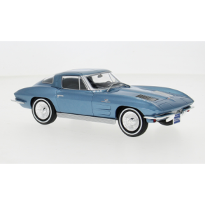 Chevrolet Corvette (C2) Stingray, metallic-blue, 1963 - 1:24 - WhiteBox