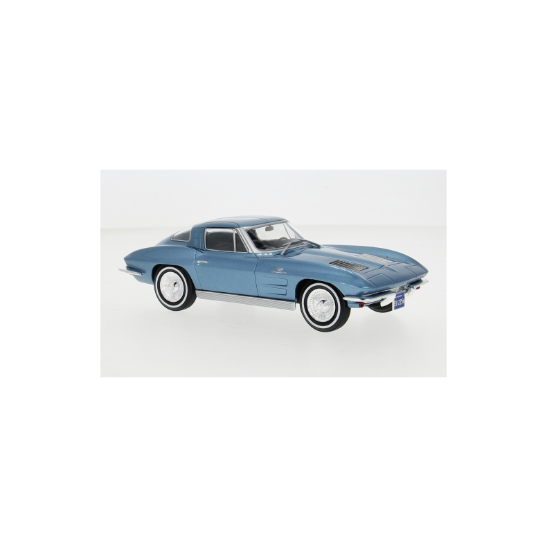 Chevrolet Corvette (C2) Stingray, metallic-blue, 1963 - 1:24 - WhiteBox