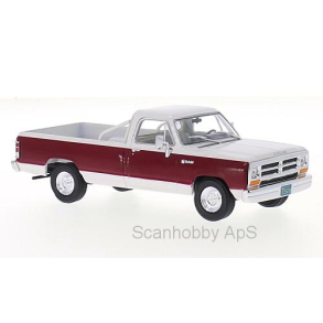 Dodge Ram (1987), white/dark red - 1:43 - WhiteBox